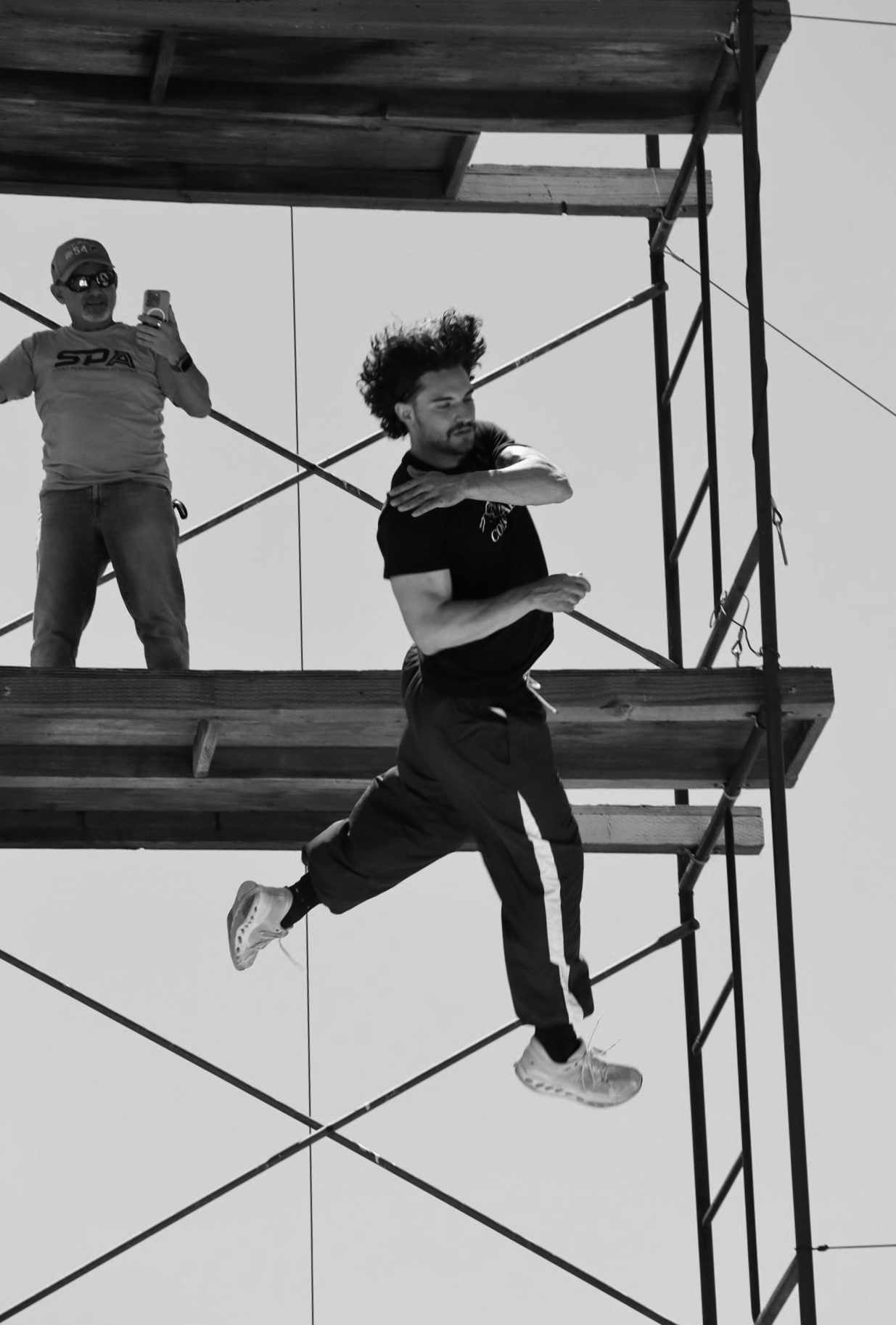 Sean performing a stunt mid-air